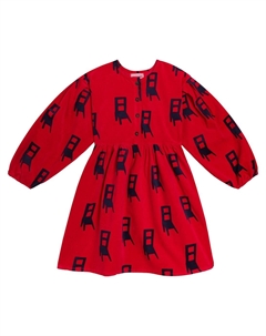 Возьмите бархатное платье с принтом сиденья, мультиколор Bobo choses