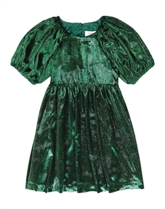 Бархатное платье с объемными рукавами, зеленый Paade mode