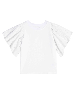 Хлопковая футболка с вышивкой Ritza, белый Molo