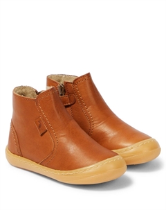 Детские кожаные ботильоны toastie, коричневый Petit nord