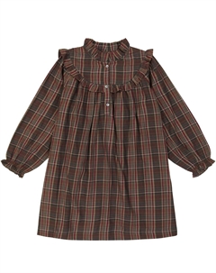 Платье tish в клетку из хлопка, мультиколор Bonpoint