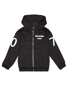 Кардиган из смесового хлопка с логотипом Kids, черный Balmain