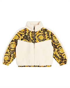 Куртка barocco со вставками из искусственной овчины Kids, мультиколор Versace