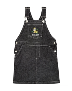 Джинсовое платье с вышивкой Kids, синий Kenzo