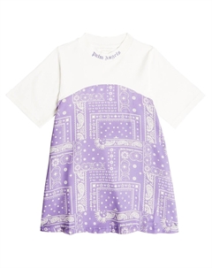 Платье astro из хлопка с узором пейсли, фиолетовый Palm angels kids