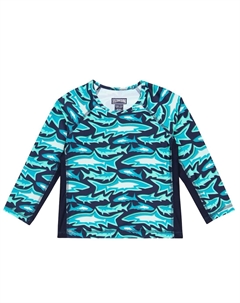 Рашгард джима с принтом, синий Vilebrequin kids