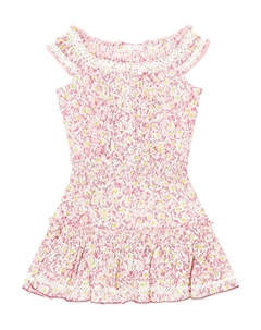 Платье alba с цветочным принтом, розовый Poupette st barth kids