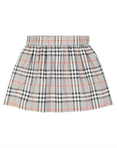 Юбка в клетку из хлопка Kids, мультиколор Burberry