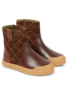 Кожаные ботильоны thor, коричневый Petit nord