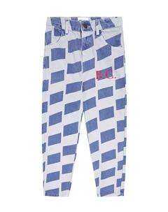 Джинсовые брюки в клетку, синий Bobo choses