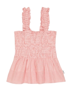 Топ Rosine Red Check из присборенного хлопка, красный Molo