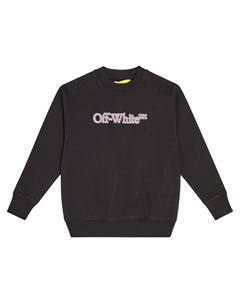 Толстовка большого размера из хлопкового джерси с книжным узором Kids, черный Off-white