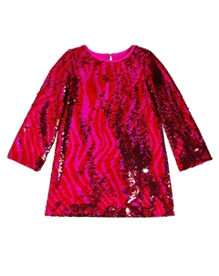 Платье из джерси с пайетками, красный Monnalisa