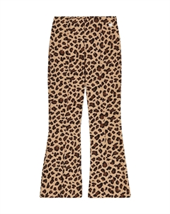 Расклешенные брюки из джерси с леопардовым принтом, мультиколор Monnalisa
