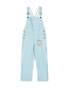 Полосатый хлопковый комбинезон, синий Bobo choses