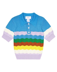 Рубашка-поло из хлопкового трикотажа «пуантель», разноцветный Paade mode