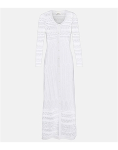 Вязаное крючком платье макси, белый Isabel marant