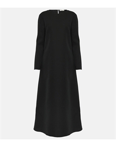 Платье макси lucinda из шелка и шерсти, черный The row