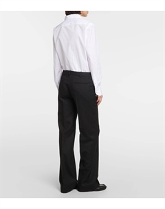 Широкие брюки banew из натуральной шерсти, черный The row