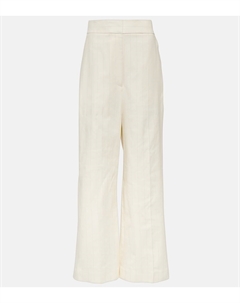 Широкие брюки Banton из хлопка с заниженной талией, белый Khaite