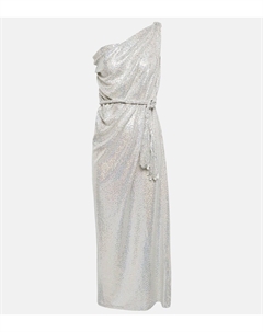Платье миди на одно плечо с пайетками, серебряный Dodo bar or