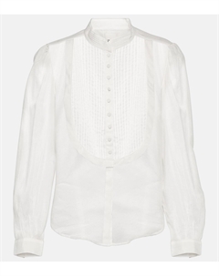 Рубашка balesa из хлопка и шелка, белый Isabel marant