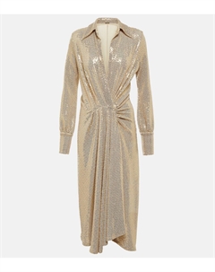 Платье миди Joelle со сборками и пайетками, золотой Dodo bar or