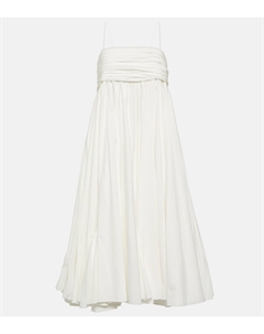 Платье миди Lally из хлопка, белый Khaite