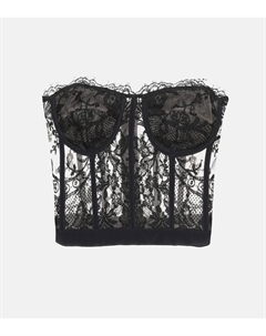 Кружевное бюстье, черный Alexander mcqueen