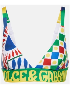 Бюстгальтер из технического джерси с принтом DOLCE&GABBANA, разноцветный Dolce&gabbana