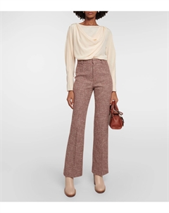 Шелковый топ, розовый Chloe