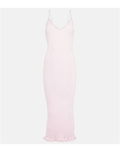 Платье миди Nolita в рубчик, розовый Khaite