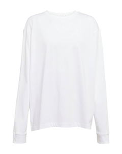 Хлопковый топ Ciles с длинными рукавами, белый The row