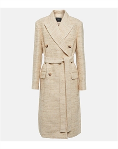Твидовое пальто из смеси хлопка и льна, бежевый Joseph
