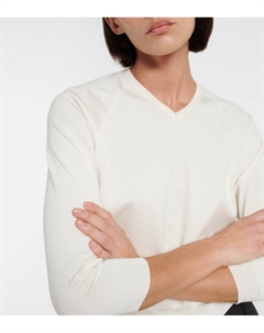 Топ Corin из смесового шелка, белый The row