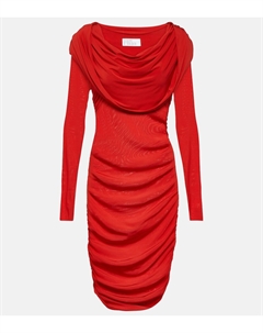 Мини-платье из джерси с капюшоном, красный Giuseppe di morabito