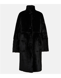 Двустороннее пальто Britanny из кожи и овчины, черный Joseph