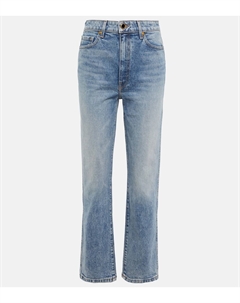 Джинсы прямого кроя с высокой посадкой, синий Khaite