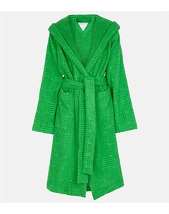 Хлопковый махровый халат, зеленый Bottega veneta