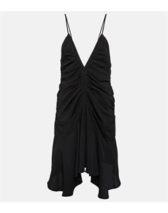 Мини-платье uziela из крепа со сборками, черный Isabel marant