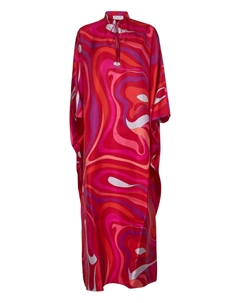 Платье миди из шелка, красный Pucci