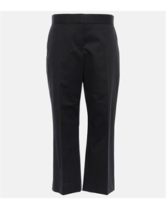 Укороченные брюки Bapri из смесового хлопка, черный The row