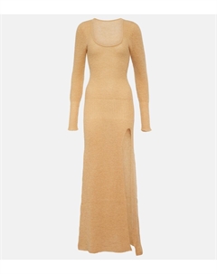 Платье макси la robe dao из мохера, бежевый Jacquemus