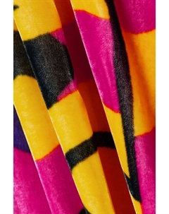 + NET SUSTAIN Бархатный халат Bon Vivant с поясом и принтом, желтый Sleeping with jacques