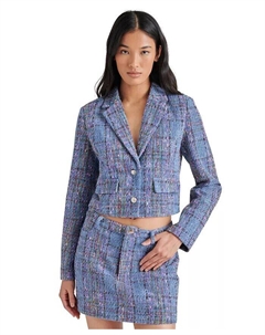 Женский укороченный твидовый блейзер Seraphine, мультиколор Steve madden