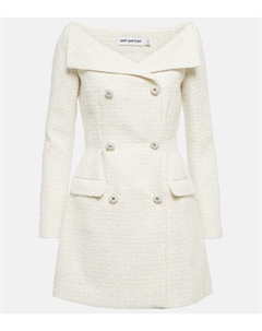 Мини-платье из букле, белый Self-portrait