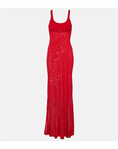 Платье макси la robe maille оранжевого цвета, красный Jacquemus