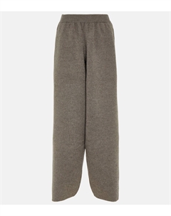 Брюки ednah оверсайз из валяной шерсти, нейтральный The row