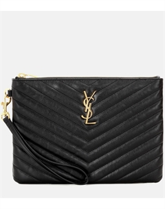 Клатч Cassandre из матовой кожи, черный Saint laurent