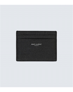 Кожаная визитница, черный Saint laurent